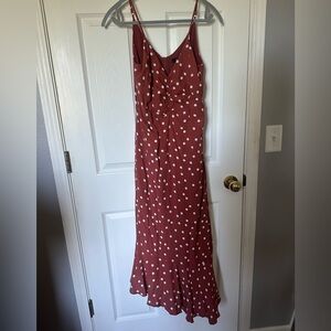 Sugarlips Red and White Polka Dot Maxi Dress